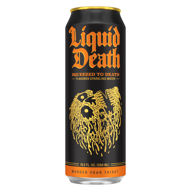 Liquid Death Sparkling Water Squeezed To Death 19.2oz Can