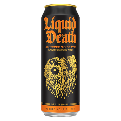 Liquid Death Sparkling Water Squeezed To Death 19.2oz Can
