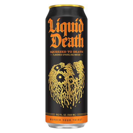 Liquid Death Sparkling Water Squeezed To Death 19.2oz Can