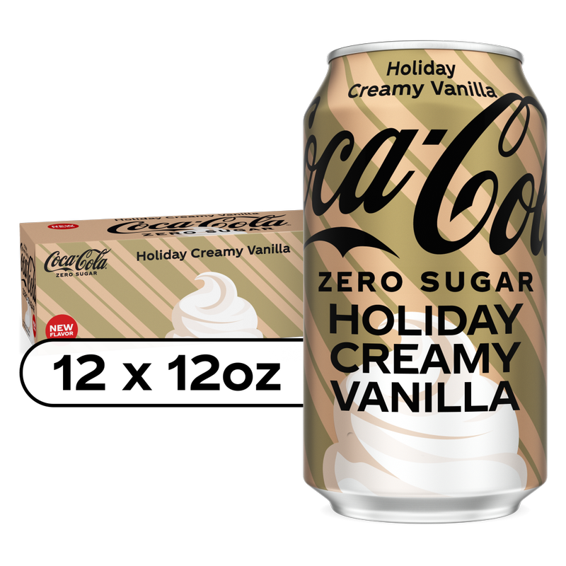 Coca-Cola Zero Sugar Holiday Creamy Vanilla 12pk 12oz Can