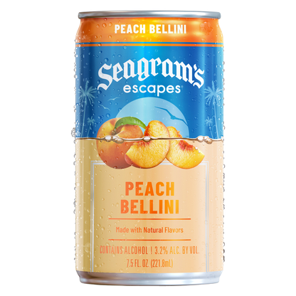 Seagram's Escapes Peach Bellini Single 7.5oz Can 3.2% ABV