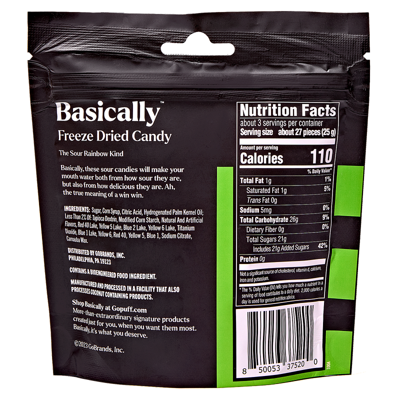Basically Premium Sour Freeze Dried Candy 2.6oz