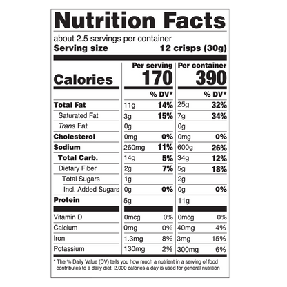 Hippie Snacks Gluten Free Sea Salt Avocado Crisps 2.5oz