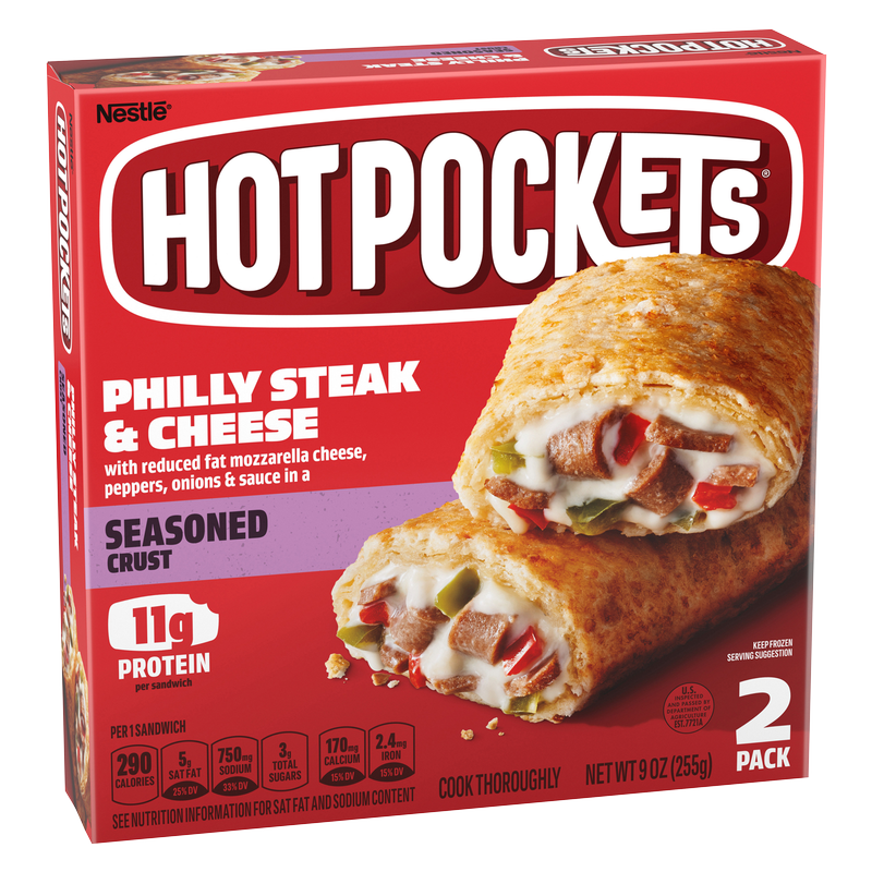 Hot Pockets Frozen Seasoned Crust Angus Beef Philly Steak & Cheese 2ct 9oz