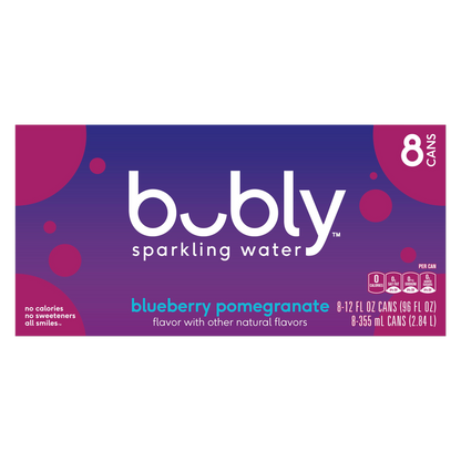 Bubly Blueberry Pomegranate 8pk 12oz Can