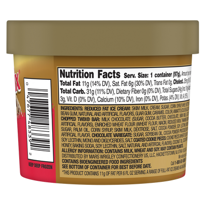 Twix Caramel Flavored Reduced Fat Ice Cream Cup 6oz