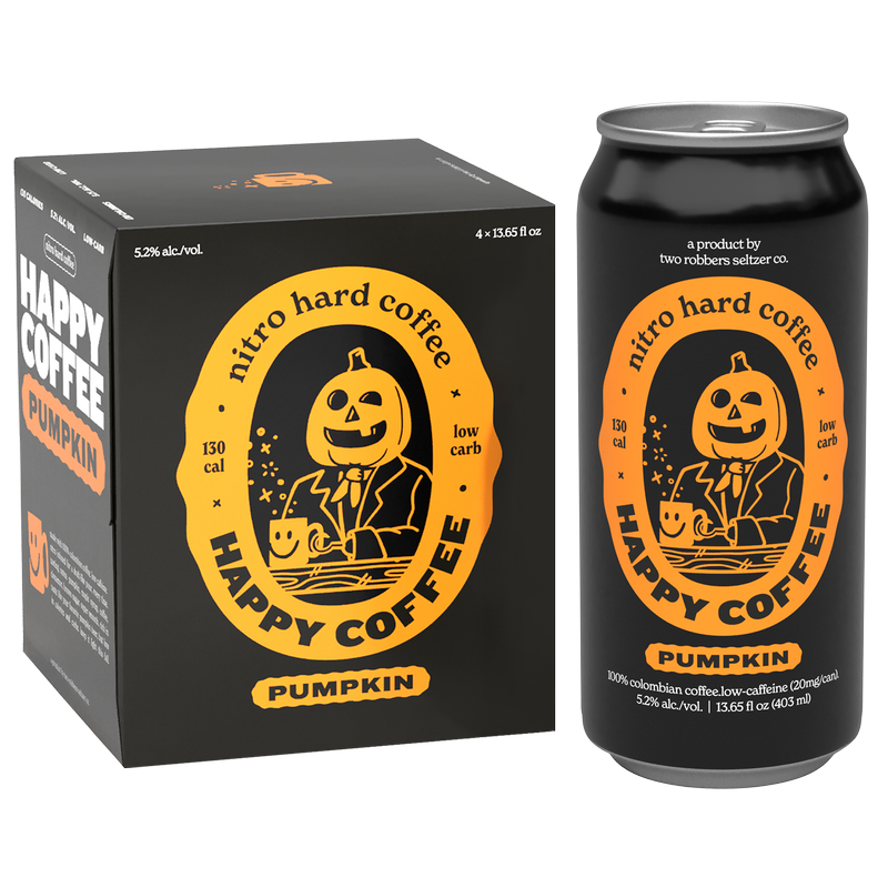Two Robbers Happy Coffee Pumpkin 4pk 16oz Can 5.2% ABV