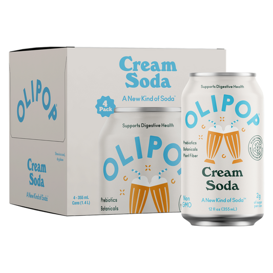 Olipop Cream Soda 4pk 12oz Can - XL Shelf Stable