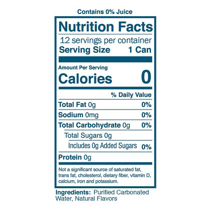 Waterloo Sparkling Raspberry Nectarine Water 12pk 12oz Can