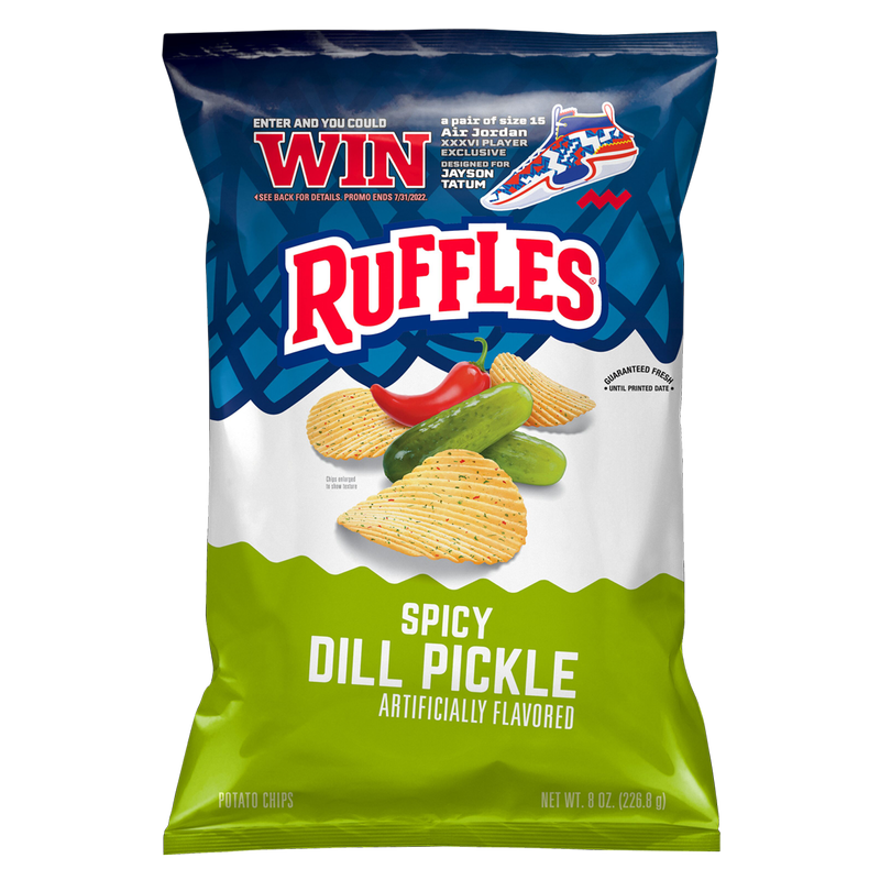 Ruffles Potato Chips Spicy Dill Pickle 8oz