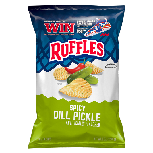 Ruffles Potato Chips Spicy Dill Pickle 8oz