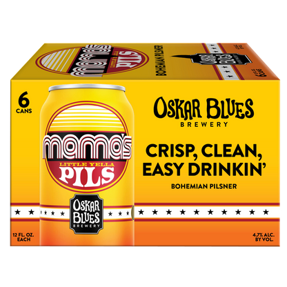 Oskar Blue's Mama's Little Yella Pils 6pk 12oz Can 4.7% ABV