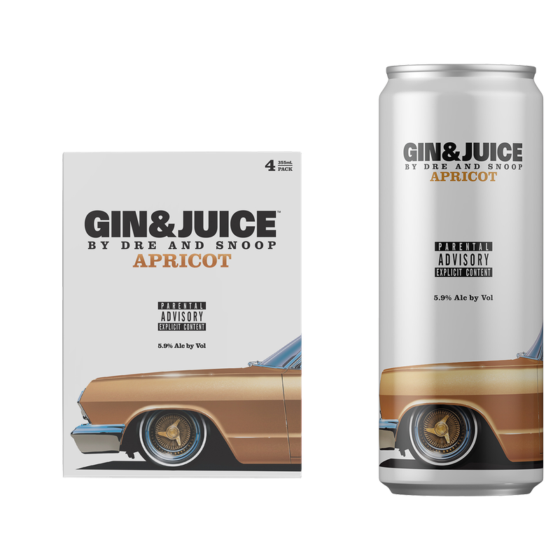 GIN & JUICE Apricot 4pk 355ml Can 5.9% ABV