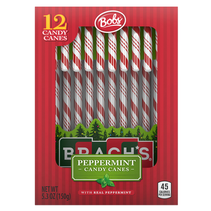 Brach's Bob's Red & White Mint Candy Canes 12ct
