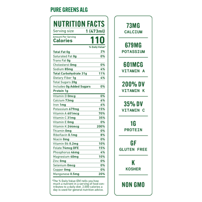 Pure Green Apple Lemon Ginger 16oz Btl