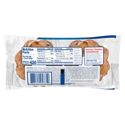 Hostess Donettes Apple Cinnamon Fritter Rings, 3.45oz