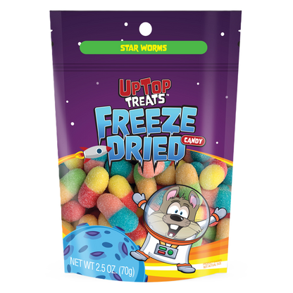 UpTop Treats Freeze Dried Star Worms, 2.5oz