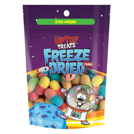 UpTop Treats Freeze Dried Star Worms, 2.5oz