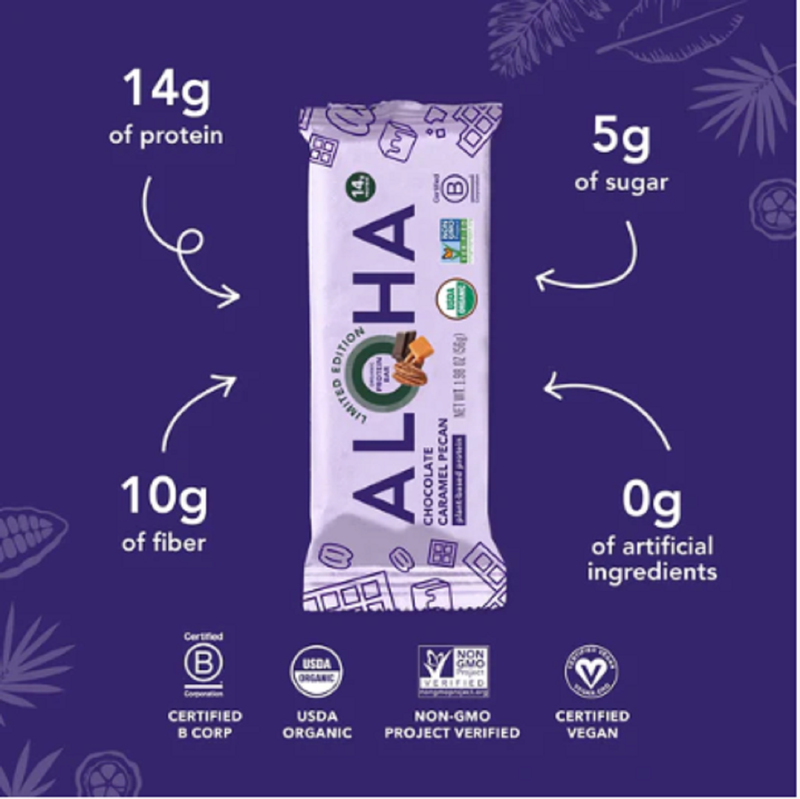 Aloha Caramel Chocolate Pecan Protein Bar 1.98oz