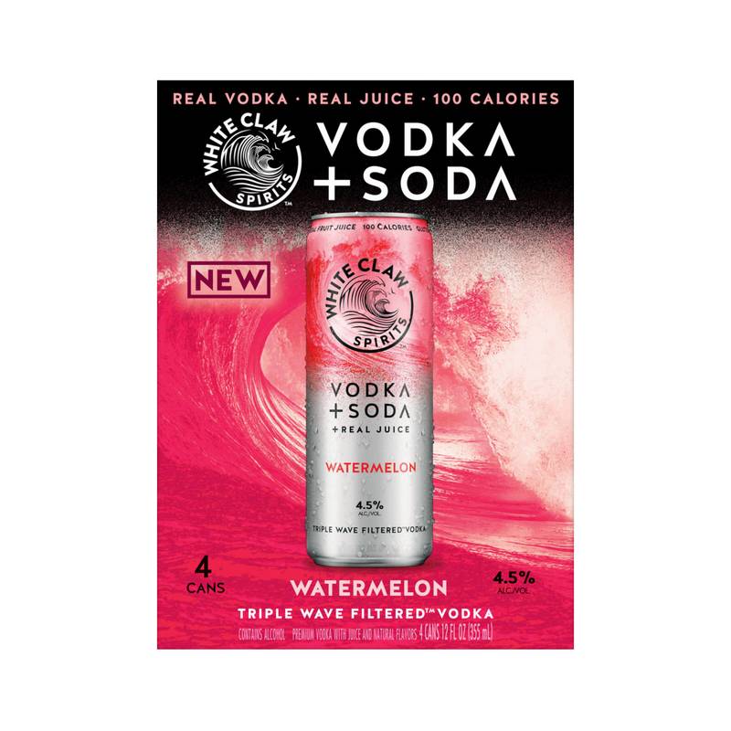 White Claw Vodka + Soda Watermelon 4pk 12oz Can 4.5% ABV