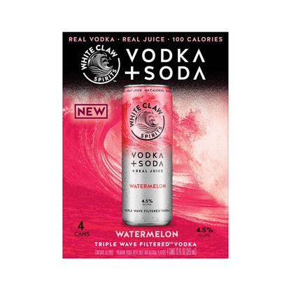 White Claw Vodka + Soda Watermelon 4pk 12oz Can 4.5% ABV