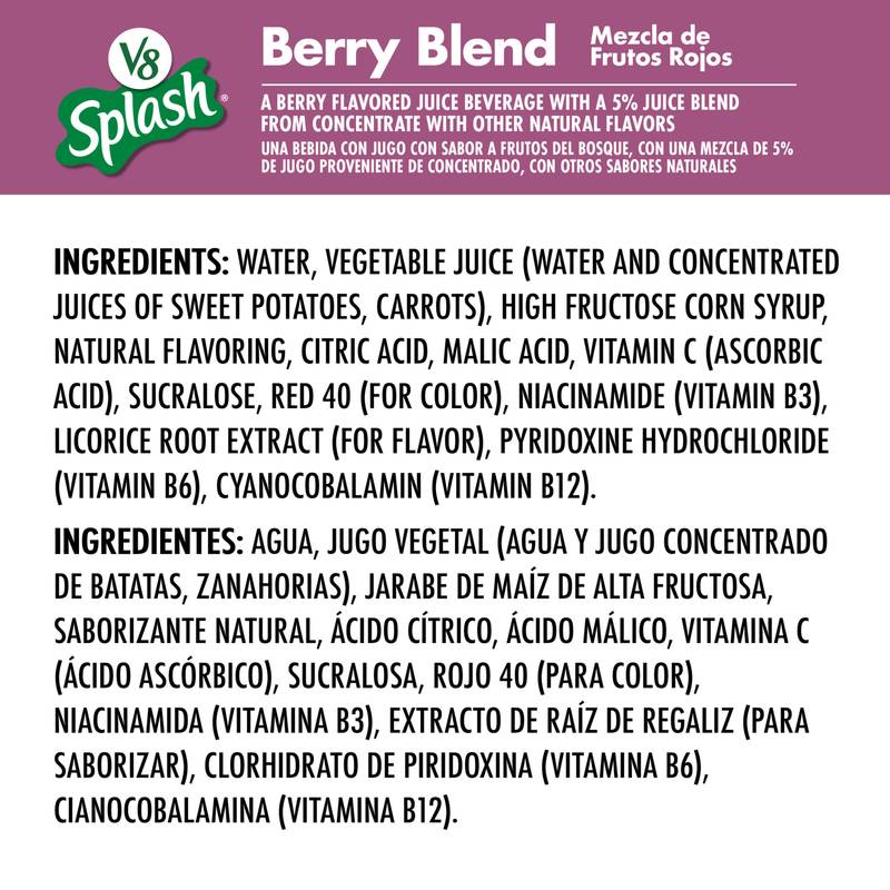 V8 Splash Berry Blend 16oz Bottle