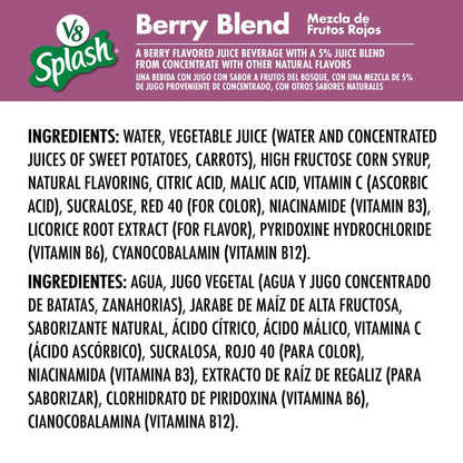 V8 Splash Berry Blend 16oz Bottle