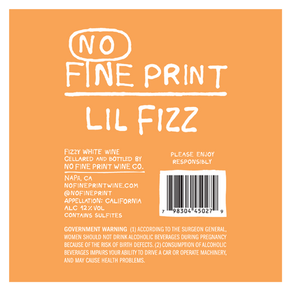 No Fine Print Lil Fizz Sparkling 750 ml
