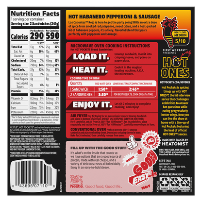 Hot Pockets Hot Ones Hot Habanero Pepperoni & Sausage 2ct 8.5oz