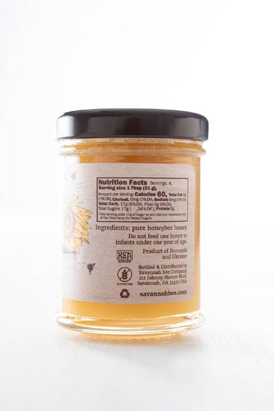 Savannah Bee Company Sunflower Honey 3oz Mini Jar