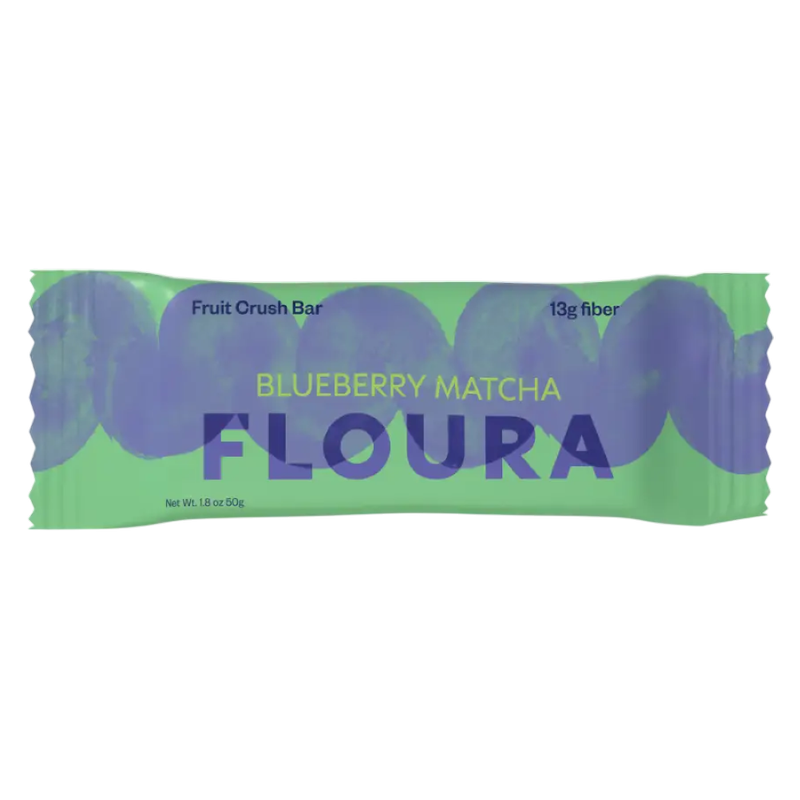 Floura Blueberry Matcha Fruit Crush Fiber Bar, 1.8oz