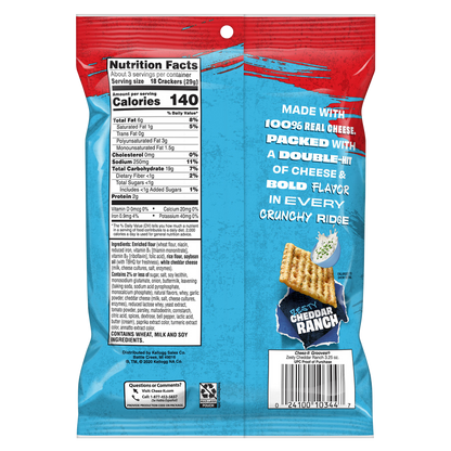Cheez-It® Grooves Zesty Cheddar Ranch, 3.3 oz