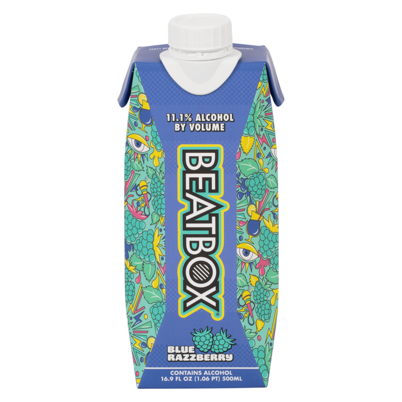 BeatBox Blue Razzberry 500ml 11.1% ABV Wine Party Punch