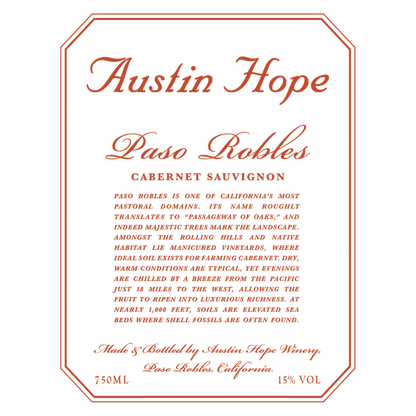 Austin Hope Cabernet Sauvignon 750ml