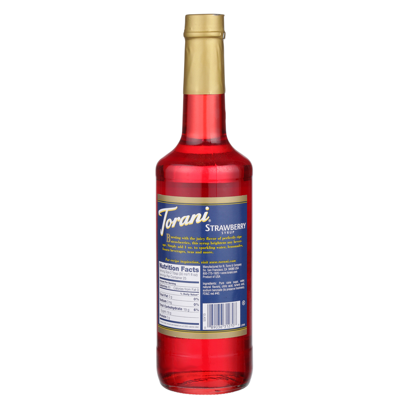 Torani Strawberry Syrup 750mL Btl