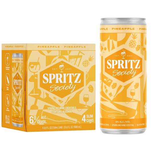 Spritz Society Pineapple 4pk 250ml Can 6.0% ABV