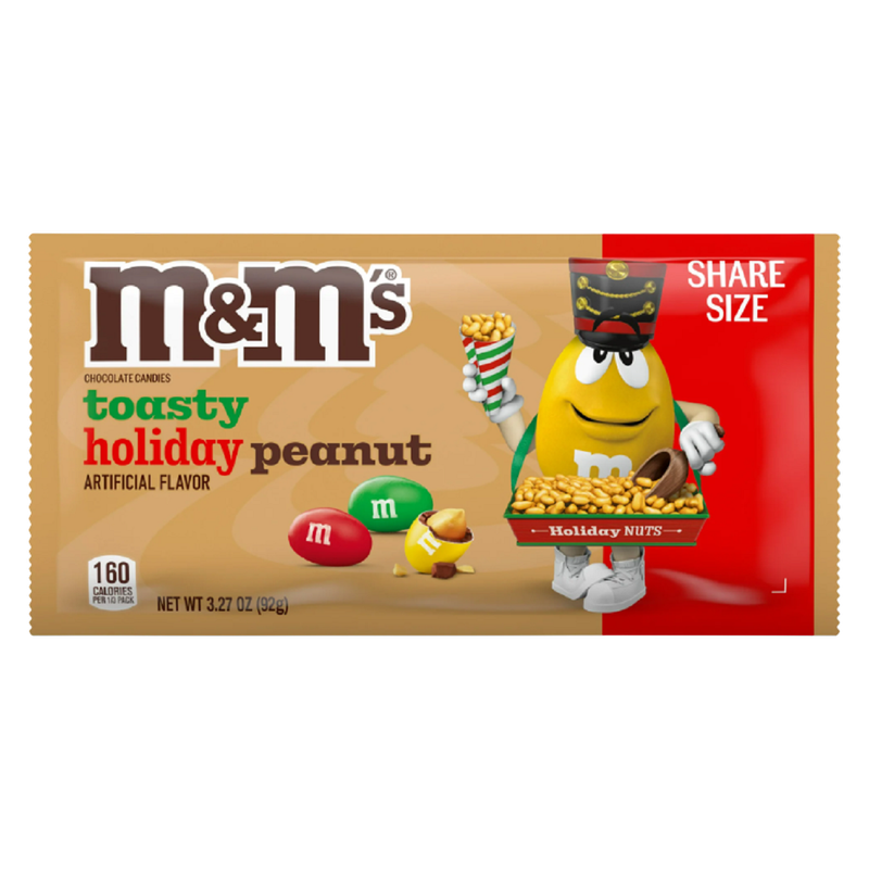 M&M's Toasty Holiday Peanut Chocolate Candies, 3.27oz