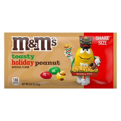 M&M's Toasty Holiday Peanut Chocolate Candies, 3.27oz