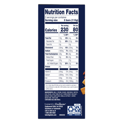 Talenti Vanilla Caramel Mini Gelato Bars 6ct