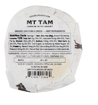 Cowgirl Creamery Organic MT Tam - 7oz