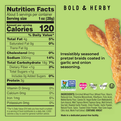 Stellar Snacks Bold & Herby Pretzels, 5oz