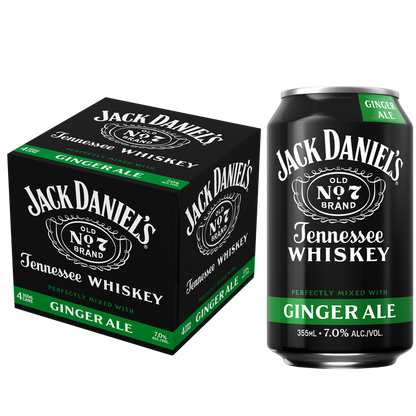 Jack Daniel's Jack & Ginger 4pk Cans 7% ABV