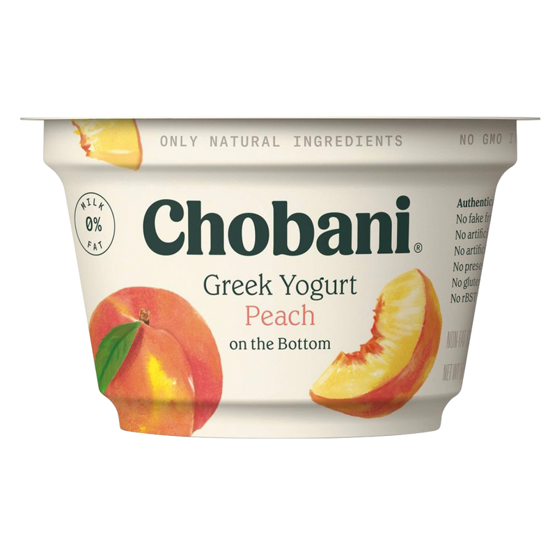 Chobani Peach on the Bottom Nonfat Greek Yogurt - 5.3oz