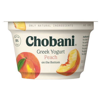 Chobani Peach on the Bottom Nonfat Greek Yogurt - 5.3oz