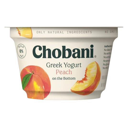 Chobani Peach on the Bottom Nonfat Greek Yogurt - 5.3oz