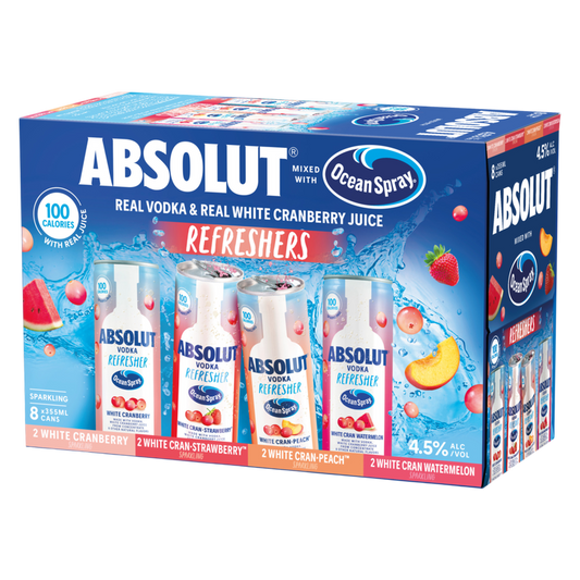 Absolut Vodka Refreshers Variety Pack 8pk 12oz Can