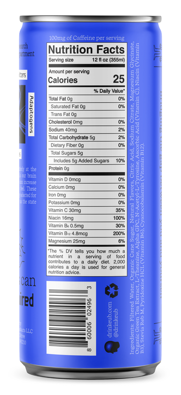 Emotional Utility Beverage Strawberry Kiwi Focused Sparkling Beverage 12oz Btl