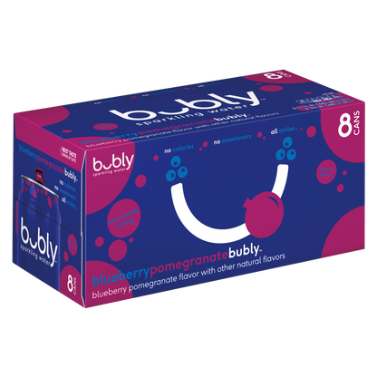 Bubly Blueberry Pomegranate 8pk 12oz Can