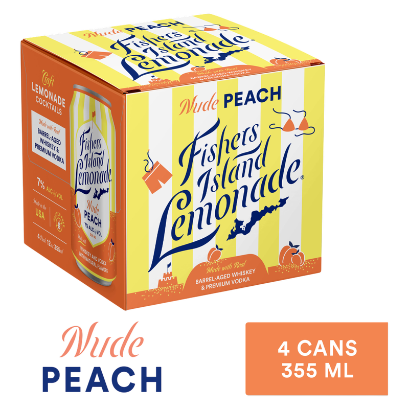 Fishers Island Nude Peach 4pk 12oz 7% ABV