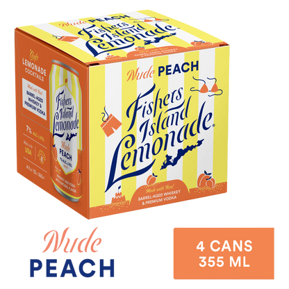 Fishers Island Nude Peach 4pk 12oz 7% ABV